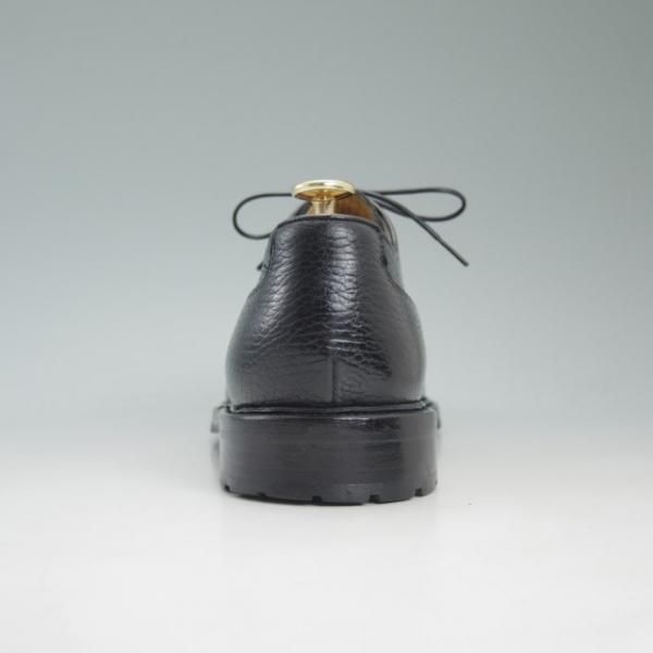 極上★(伊)サントーニ SIZE 9【★ブラックラピド製法/NUVOLAライン】141211/シュリンクレザー/黒/プレーントゥ/SANTONI★c662