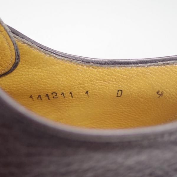 極上★(伊)サントーニ SIZE 9【★ブラックラピド製法/NUVOLAライン】141211/シュリンクレザー/黒/プレーントゥ/SANTONI★c662
