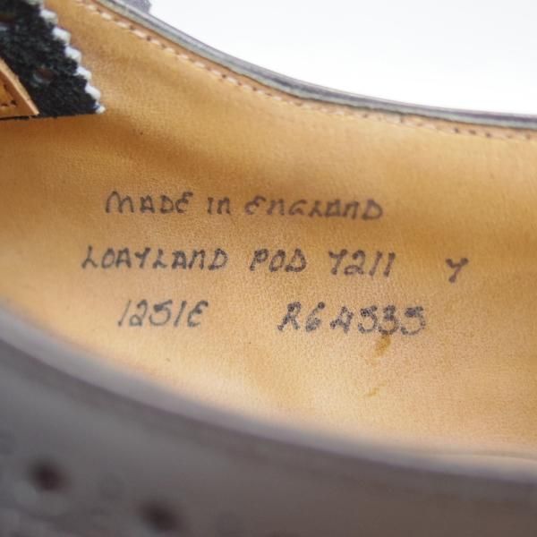 美品★(英)チーニー 7E【★セミブローグ/125ラスト】黒/カーフ/CHEANEY★c671