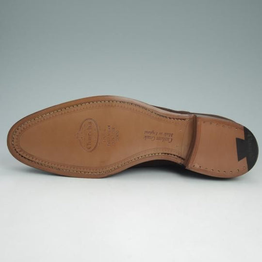 新品★チャーチ 65F/UK6.5【★サイドゴアブーツ/HOUSTON】136ラスト/スエード/濃茶/5都市ロゴ/Church's★c676