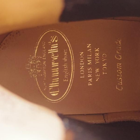 新品★チャーチ 65F/UK6.5【★サイドゴアブーツ/HOUSTON】136ラスト/スエード/濃茶/5都市ロゴ/Church's★c676