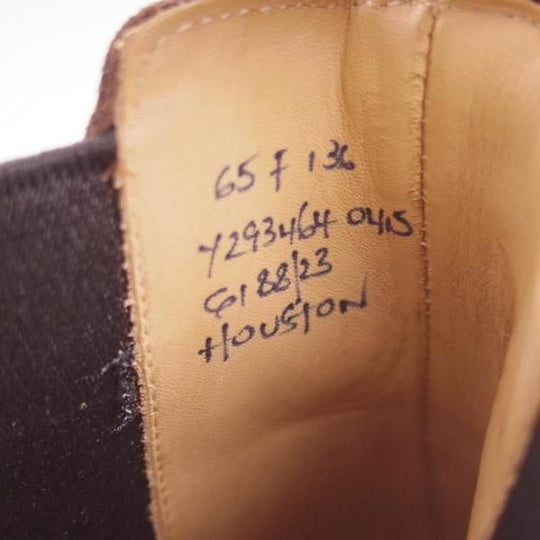新品★チャーチ 65F/UK6.5【★サイドゴアブーツ/HOUSTON】136ラスト/スエード/濃茶/5都市ロゴ/Church's★c676