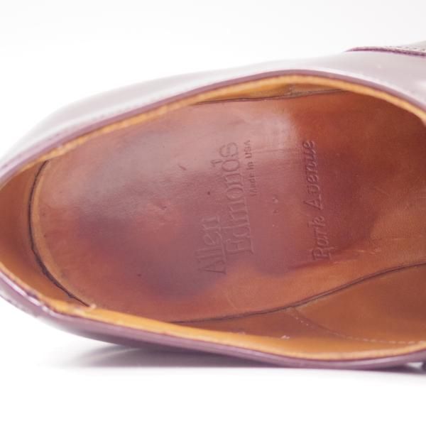 極上★(米)アレンエドモンズ 9.5D【定価￥75,900-★パークアベニュー/Park Avenue】ストレートチップ/赤茶/ALLEN EDMONDS★c681