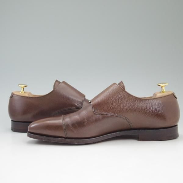 美品★クロケット&ジョーンズ 8.5E【★ラウンズ/LOWNDES】348ラスト/ダブルモンク/グレインレザー/Crockett&Jones★c683