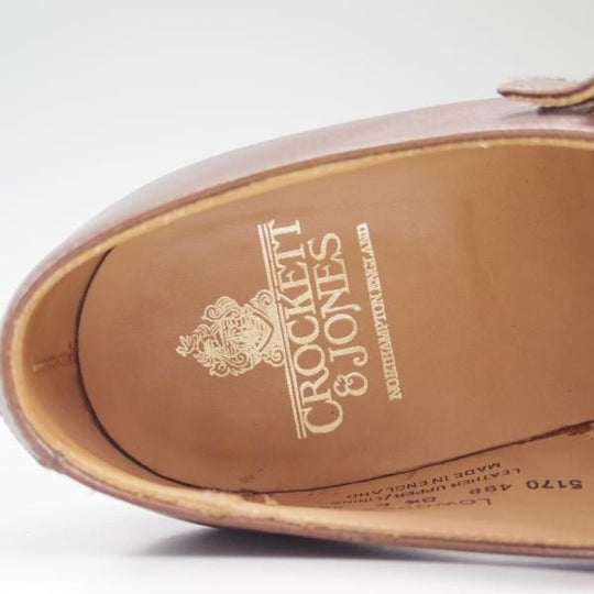 美品★クロケット&ジョーンズ 8.5E【★ラウンズ/LOWNDES】348ラスト/ダブルモンク/グレインレザー/Crockett&Jones★c683