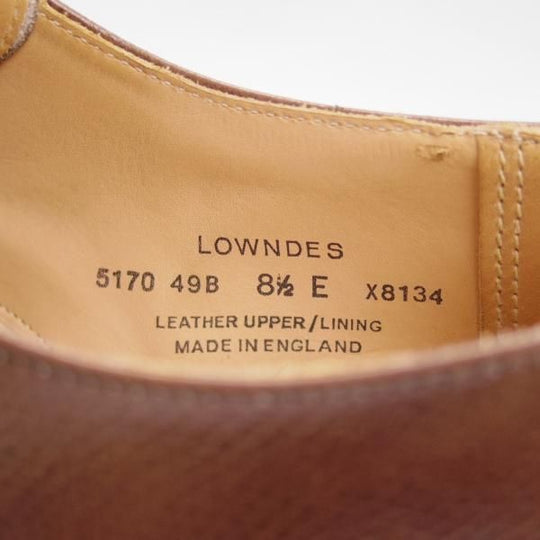 美品★クロケット&ジョーンズ 8.5E【★ラウンズ/LOWNDES】348ラスト/ダブルモンク/グレインレザー/Crockett&Jones★c683