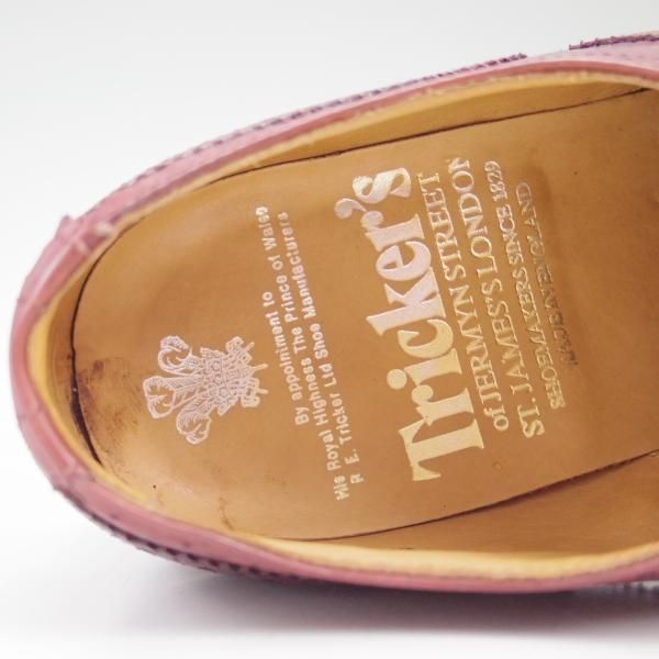 極上★トリッカーズ SIZE 6.5【★ドレスライン/M6229】フルブローグ/赤茶/カーフ/Tricker's★c685