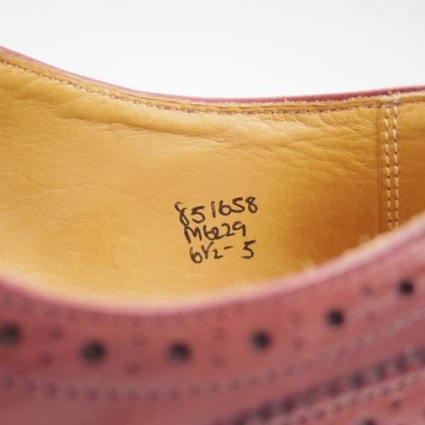 極上★トリッカーズ SIZE 6.5【★ドレスライン/M6229】フルブローグ/赤茶/カーフ/Tricker's★c685