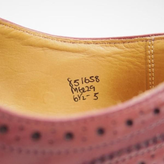 極上★トリッカーズ SIZE 6.5【★ドレスライン/M6229】フルブローグ/赤茶/カーフ/Tricker's★c685