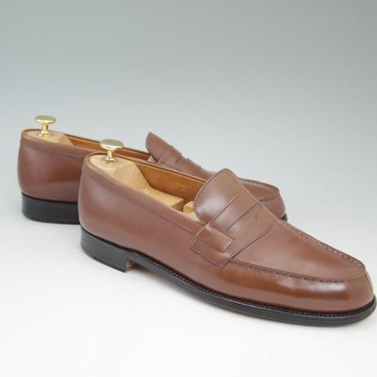 極上★J.M.ウェストン 8A【定価￥108,000-★タンカラー/ボックスカーフ】コインローファー/180/41ラスト/カーフ/Weston/ウエストン★c687