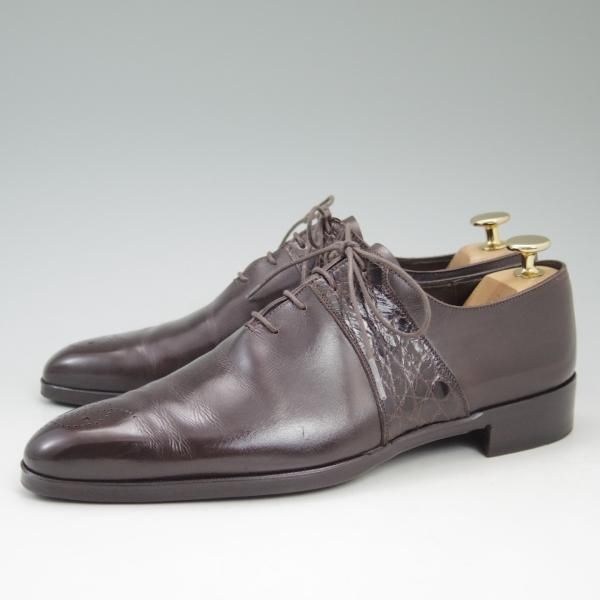 ★(伊)デュカル SIZE 39【貴重★クロコ×カーフ/コンビ仕様】World Footwear Gallery/ワールドフットウェアギャラリー/Ducal★c690