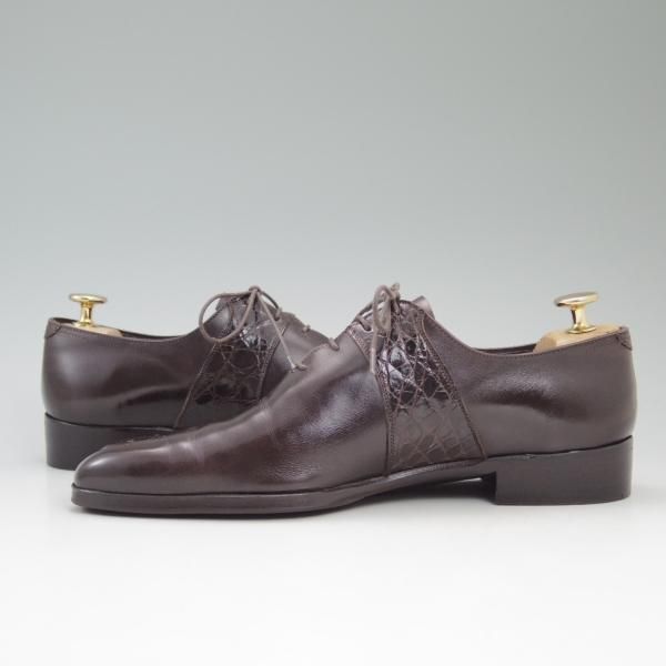 ★(伊)デュカル SIZE 39【貴重★クロコ×カーフ/コンビ仕様】World Footwear Gallery/ワールドフットウェアギャラリー/Ducal★c690