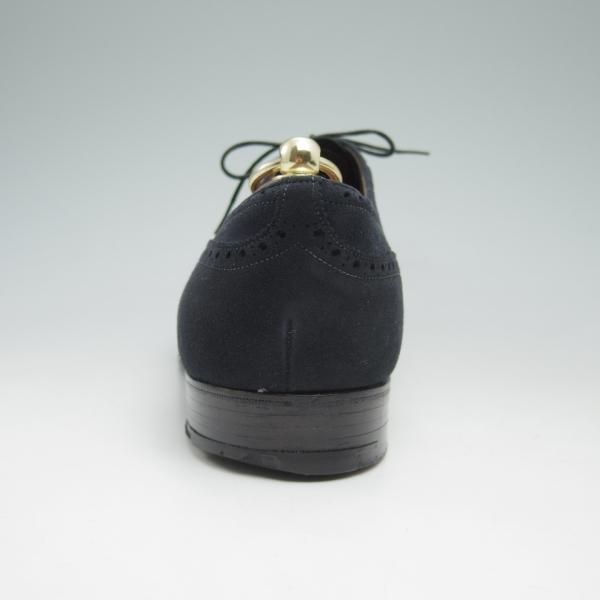 美品★チャーチ 85F/UK8.5【極希少★2都市ロゴ/旧チャーチ/73ラスト】フルブローグ/Charter/スエード/ネイビー/Church's★c691