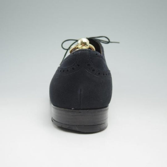 美品★チャーチ 85F/UK8.5【極希少★2都市ロゴ/旧チャーチ/73ラスト】フルブローグ/Charter/スエード/ネイビー/Church's★c691