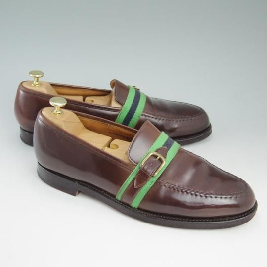 極上★クロケット&ジョーンズ UK10/US10.5D【貴重★コードバン/ブラウン系色】ラルフローレン別注/Ralph Lauren/Crockett&Jones★c693