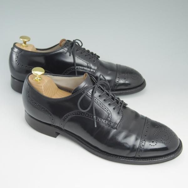 極上★オールデン 8D【★コードバン仕様/モディファイドラスト】54095/セミブローグ/黒/Alden★c694