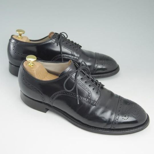 極上★オールデン 8D【★コードバン仕様/モディファイドラスト】54095/セミブローグ/黒/Alden★c694