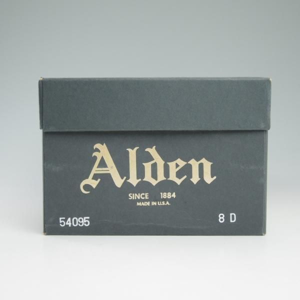 極上★オールデン 8D【★コードバン仕様/モディファイドラスト】54095/セミブローグ/黒/Alden★c694