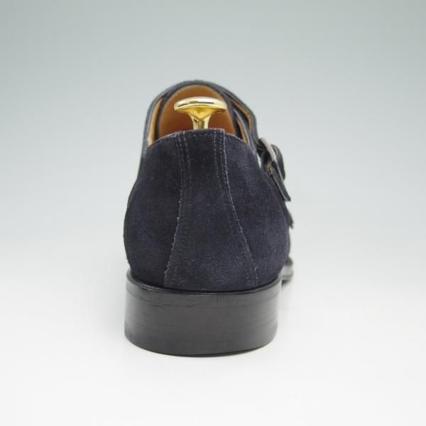 美品★(伊)クラウディオ・マリーニ 39【★(広尾)Al Bazar Tokyo別注/ブラックラピド製法】ダブルモンク/スエード/CLAUDIO MARINI★c695