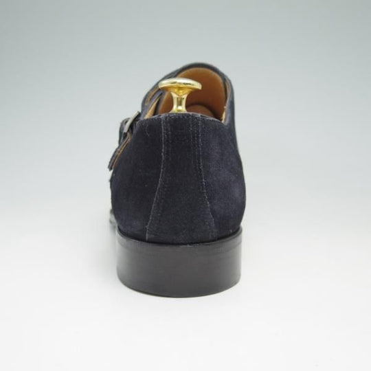 美品★(伊)クラウディオ・マリーニ 39【★(広尾)Al Bazar Tokyo別注/ブラックラピド製法】ダブルモンク/スエード/CLAUDIO MARINI★c695