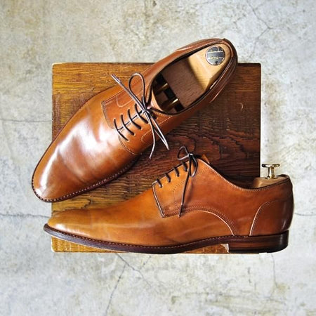 極上★ショセ 26cm/SIZE 42【貴重★コードバン仕様/ナチュラルカラー】プレーントゥ/chausser★c696