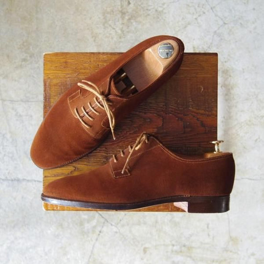 美品★ジョンロブ 6.5E【貴重★PARISロゴ時代/236ラスト/PIERSON】プレーントゥ/スエード/JOHN LOBB★c697
