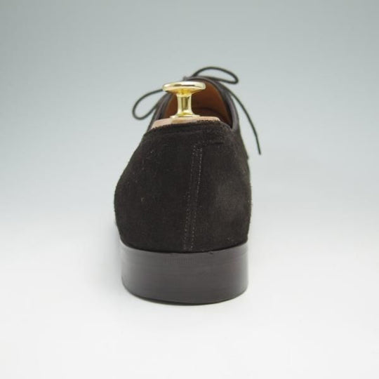 美品★ジョンロブ製 9【希少★エルメス別注/HERMES】HARRY/H413ラスト/ストレートチップ/スエード/濃茶/JOHN LOBB★c698