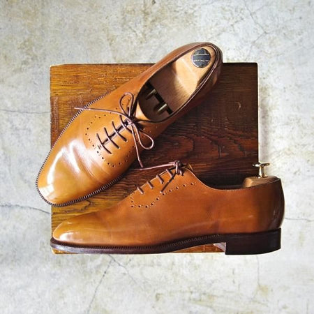 極上★(伊)エンツォボナフェ SIZE 41【★ホールカット】カーフ/茶/ボナフェ/Enzo Bonafe★c702