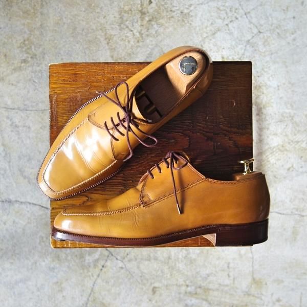 美品★(伊)ボノーラ SIZE 39.5【貴重★旧ボノーラ】Uチップ/茶/BONORA★c703