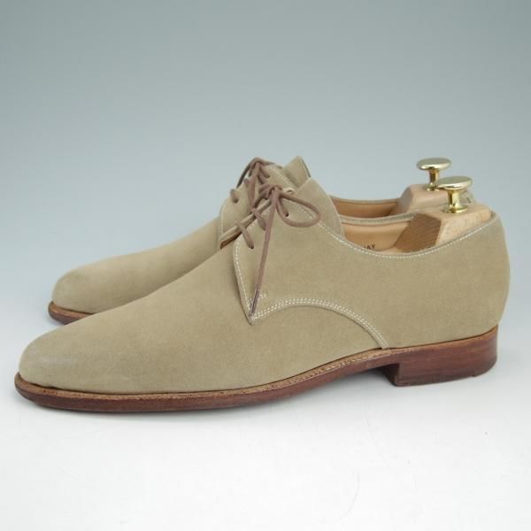 美品★クロケット&ジョーンズ 7.5D【★NEWQUAY/ニューキー】スエード/240ラスト/プレーントゥ/Crockett&Jones★c704
