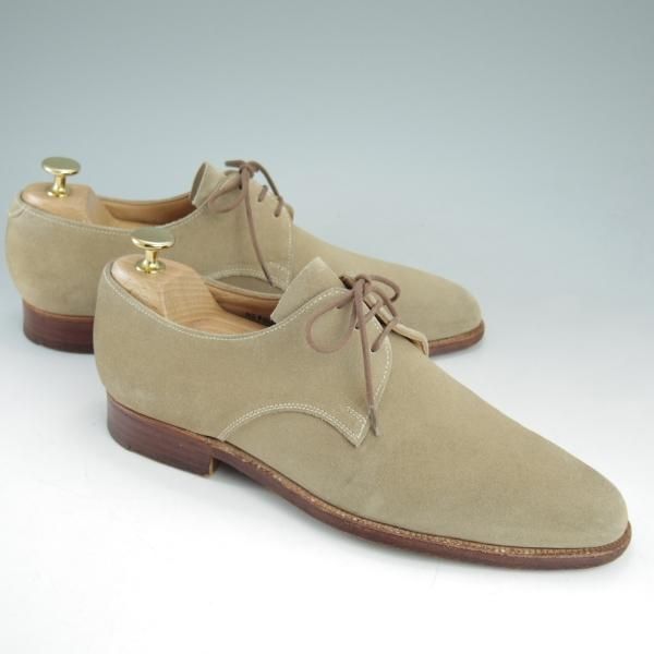 美品★クロケット&ジョーンズ 7.5D【★NEWQUAY/ニューキー】スエード/240ラスト/プレーントゥ/Crockett&Jones★c704