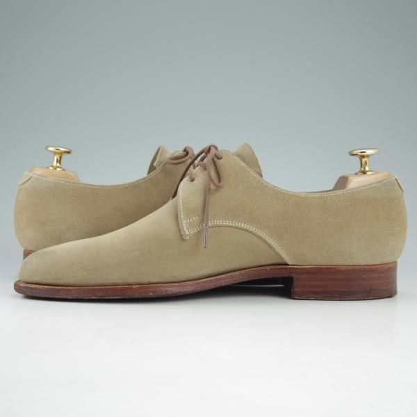 美品★クロケット&ジョーンズ 7.5D【★NEWQUAY/ニューキー】スエード/240ラスト/プレーントゥ/Crockett&Jones★c704