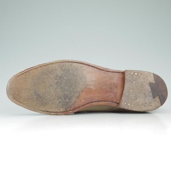 美品★クロケット&ジョーンズ 7.5D【★NEWQUAY/ニューキー】スエード/240ラスト/プレーントゥ/Crockett&Jones★c704