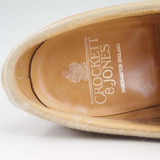 美品★クロケット&ジョーンズ 7.5D【★NEWQUAY/ニューキー】スエード/240ラスト/プレーントゥ/Crockett&Jones★c704