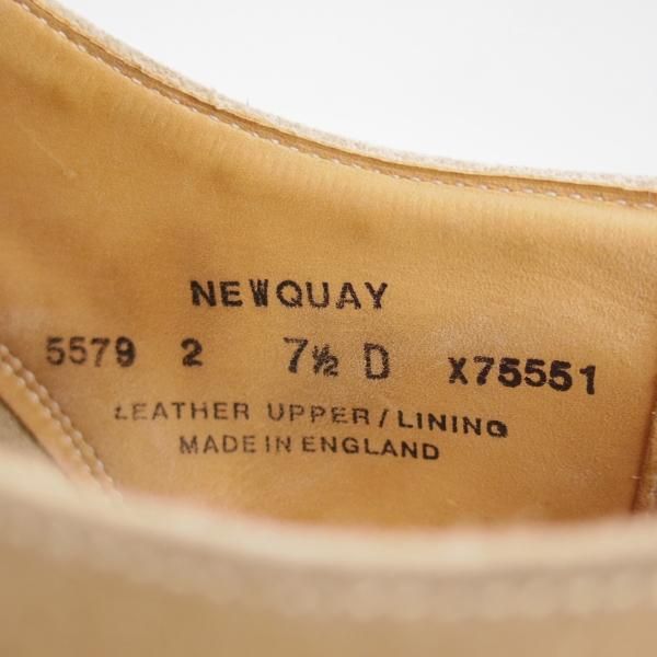 美品★クロケット&ジョーンズ 7.5D【★NEWQUAY/ニューキー】スエード/240ラスト/プレーントゥ/Crockett&Jones★c704