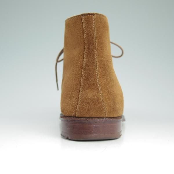 美品★クロケット&ジョーンズ 8E【名作★チャートシー/CHERTSEY】スエード/224ラスト/チャッカブーツ/茶/Crockett&Jones★c705