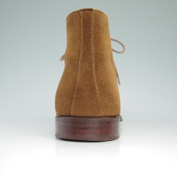 美品★クロケット&ジョーンズ 8E【名作★チャートシー/CHERTSEY】スエード/224ラスト/チャッカブーツ/茶/Crockett&Jones★c705