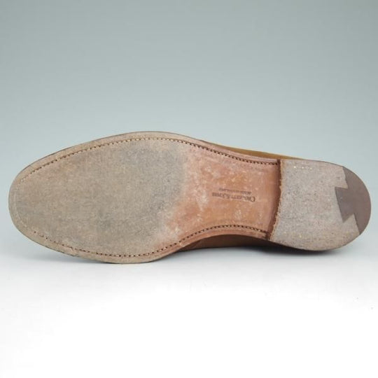 美品★クロケット&ジョーンズ 8E【名作★チャートシー/CHERTSEY】スエード/224ラスト/チャッカブーツ/茶/Crockett&Jones★c705