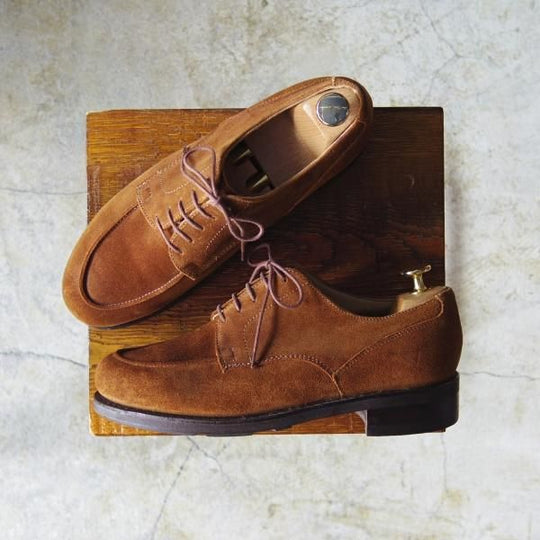 美品★パラブーツ SIZE 5.5【貴重★ドレス仕様シャンボード/CHAMBORD】スエード/アクティブソール/Uチップ/Paraboot★c707