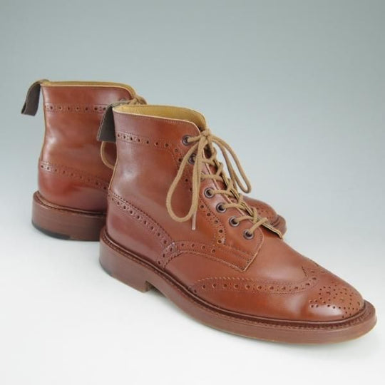 美品★トリッカーズ SIZE 8【★マロンアンティーク/MALTON/モールトン/M2508】カーフ/カントリーブーツ/Tricker's★c717