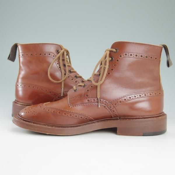 美品★トリッカーズ SIZE 8【★マロンアンティーク/MALTON/モールトン/M2508】カーフ/カントリーブーツ/Tricker's★c717