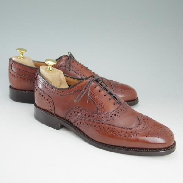 美品★(米)アレンエドモンズ 8C【★フルブローグ/Fairhaven】カーフ/茶/メンズ/ALLEN EDMONDS★c718