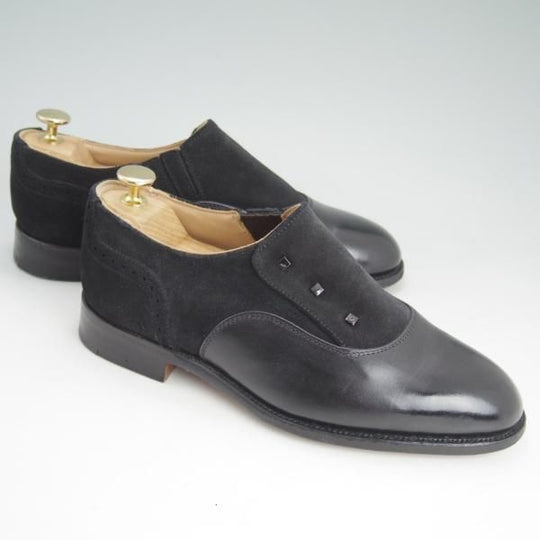 美品★トリッカーズ SIZE 6【希少★サイドエラスティック/コンビ仕様/スエード×カーフ】M7941/スリッポン/メンズ/短靴/Tricker's★c721