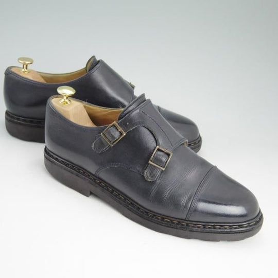 ★パラブーツ SIZE 8.5【★紺色/ウィリアム/WILLIAM】ネイビー/NUIT/ダブルモンク/リスレザー/カーフ/Paraboot★c727