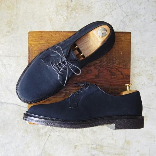 極美品★オールデン 7.5D【★プランテーションソール仕様/バリーラスト】スエード/95434/紺/ネイビー/Alden★c732