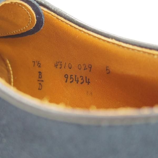 極美品★オールデン 7.5D【★プランテーションソール仕様/バリーラスト】スエード/95434/紺/ネイビー/Alden★c732