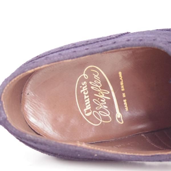 未使用★チャーチ 60F/UK6【貴重★2都市ロゴ時代/デッドストック品/73ラスト】スエード/charter/WHILP FLEX/旧チャーチ/Church's★c738