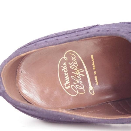 未使用★チャーチ 60F/UK6【貴重★2都市ロゴ時代/デッドストック品/73ラスト】スエード/charter/WHILP FLEX/旧チャーチ/Church's★c738