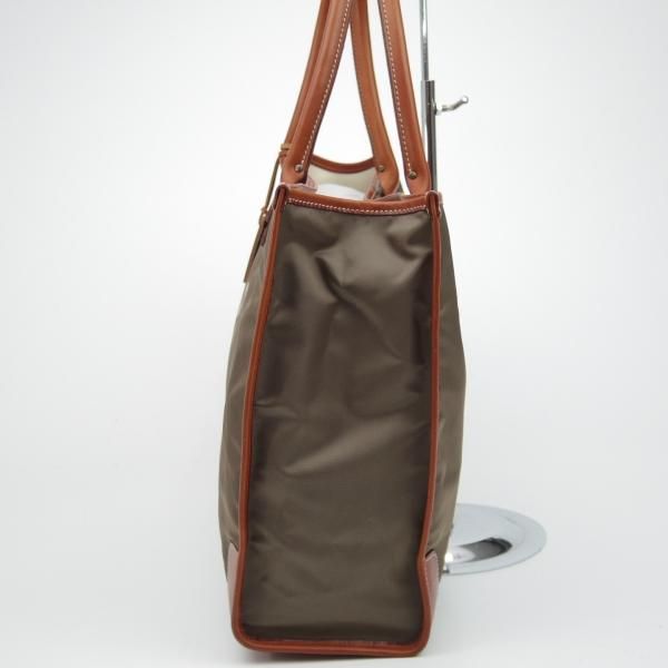 極美品★フェリージ【★15-24/ブリーフ トート】ブラウン×トルトラ/レザー×ナイロン/メンズ ビジネス バッグ/Felisi★N5180