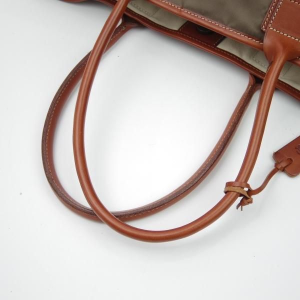 極美品★フェリージ【★15-24/ブリーフ トート】ブラウン×トルトラ/レザー×ナイロン/メンズ ビジネス バッグ/Felisi★N5180